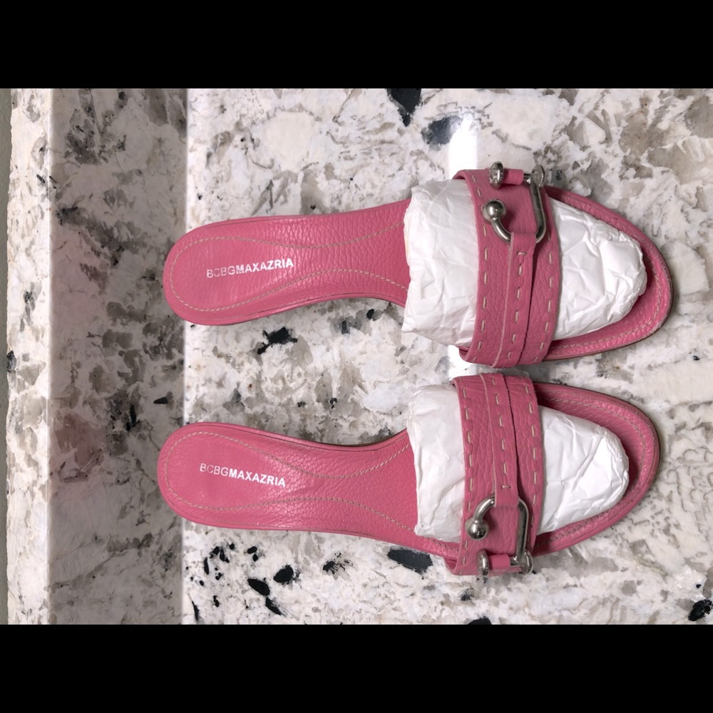 BCBG Pink slide with silver jewelry clasp